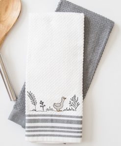 Line Art Duck Embroidery Design