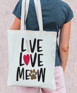 Live Love Meow Embroidery Design