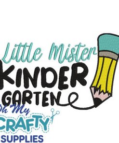 Little Mister Kindergarten Embroidery Design