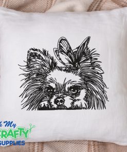 Long-Haired Chihuahua Sketch 2021 Embroidery Design