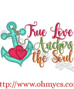 Love Anchors the Soul Embroidery Design