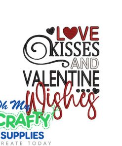 Love Kisses Valentine 1215 Embroidery Design