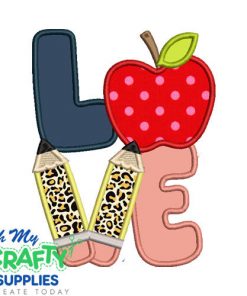 School LOVE Applique 78 Applique Embroidery Design