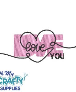 Love you 11122 Embroidery Design