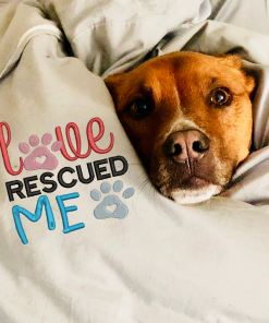 Love Rescued Me Pet Paws Embroidery Design