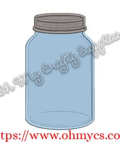 Mason Jar Applique Design
