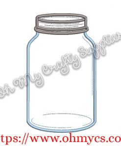 Solid Stitch Mason Jar Embroidery Design