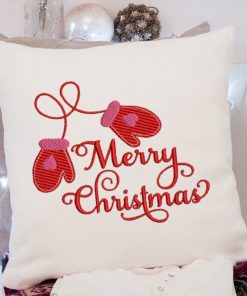 Merry Christmas Mitts 2020 Embroidery Design