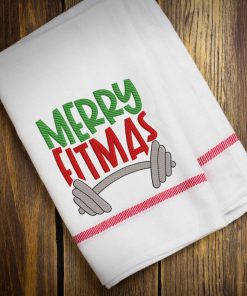 Merry Fitmas Embroidery Design