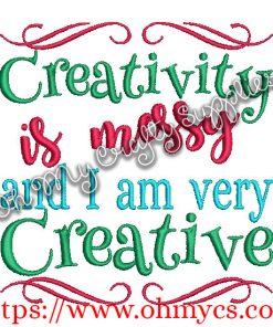 Messy Creativity Embroidery Design