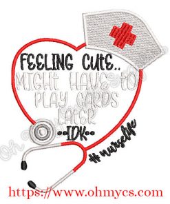 Might have to play cards later Embroidery Design