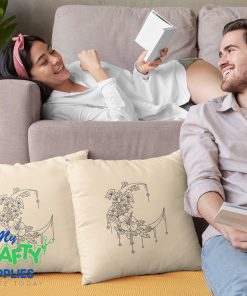 Floral Moon Sketch Embroidery Design