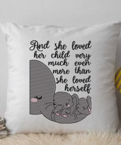 Mommy and Baby Elephant Embroidery Design