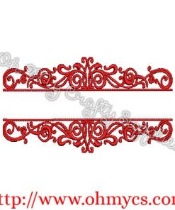 Monogram Type Frame Embroidery Design