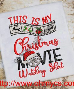 My Movie Watching Shirt Embroidery Design