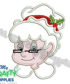 Mrs. Jolly Santa Embroidery Applique Design