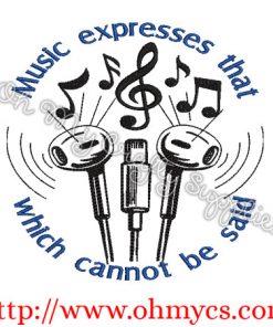Musical Expression Embroidery Design