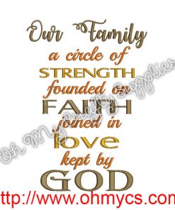 Our Family Embroidery Design