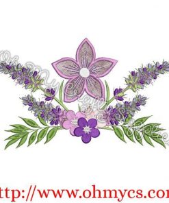 4 Flower Floral Embroidery Design