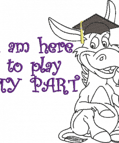 Play My Part Embroidery Design