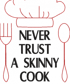 Skinny Cook Embroidery Design