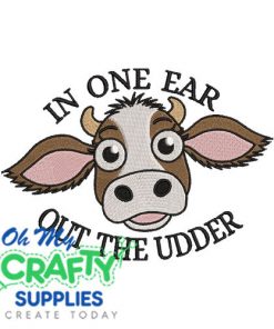 Out the udder Embroidery Design