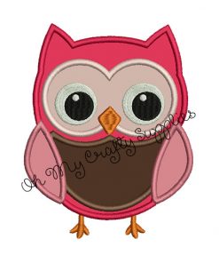 Owl Applique Embroidery Design