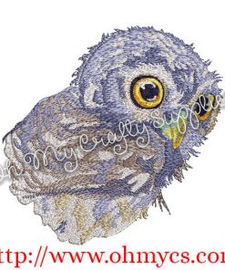 Realistic Solid Stitch Owl Embroidery Design