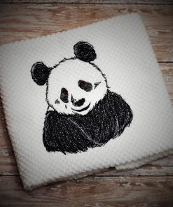 Sketch Panda Embroidery Design