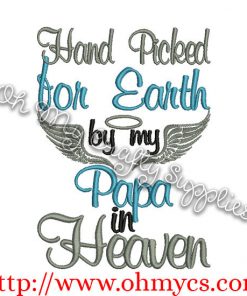 Papa in Heaven Embroidery Design