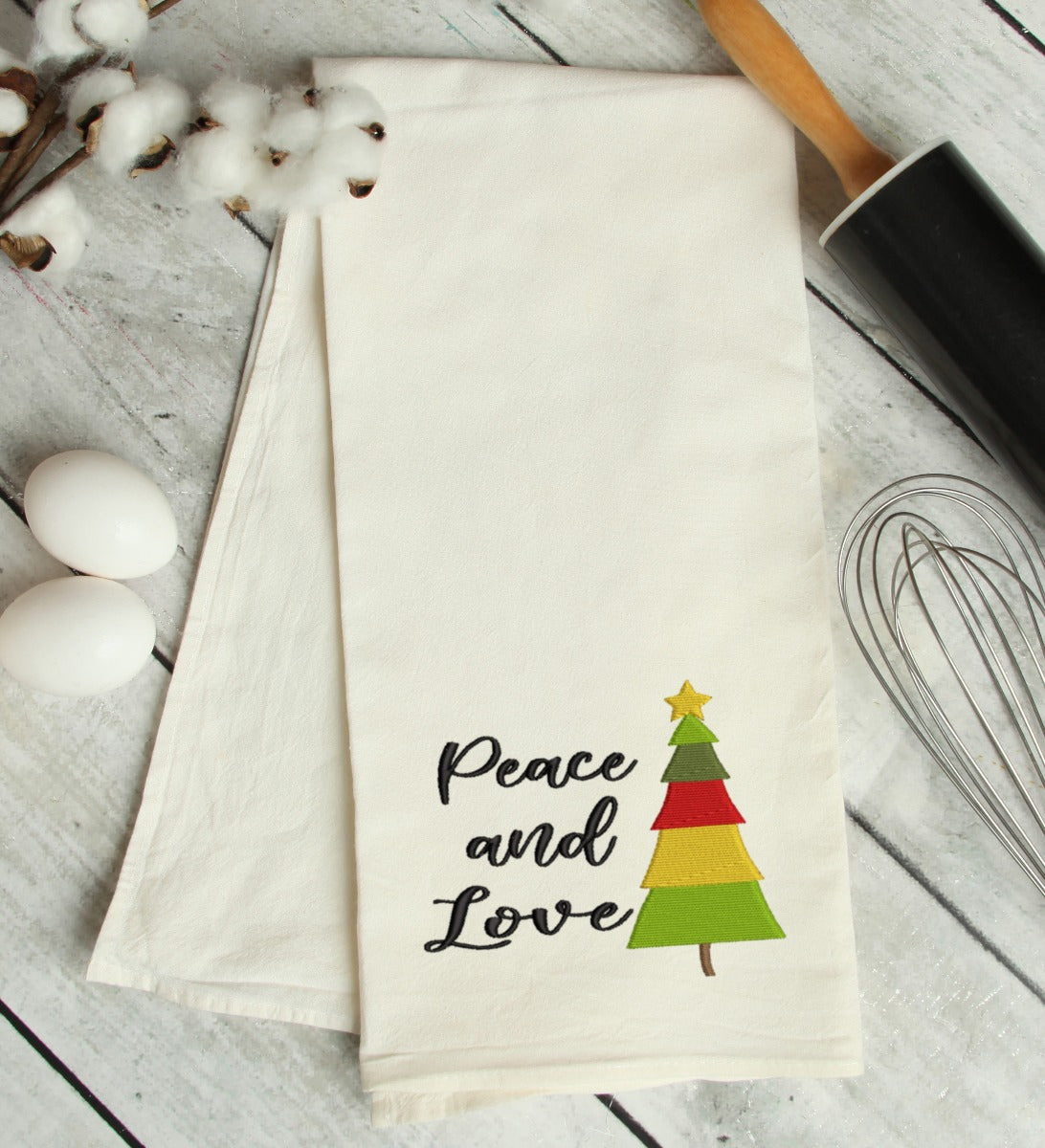 Peace and Love 2020 Embroidery Design