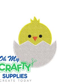 Peeping Chick Embroidery Design
