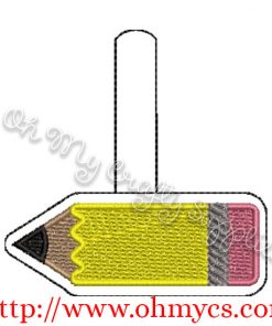 ITH Pencil Key Fob Embroidery Design