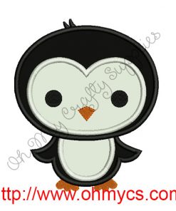 Penguin Applique Embroidery Design