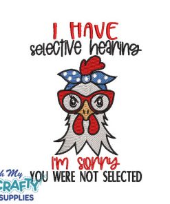 Selective Hearing 525 Embroidery Design