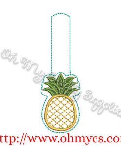 ITH Pineapple Key Fob Embroidery Design