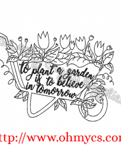 Plant a Garden Embroidery Design