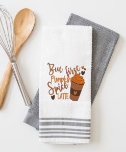 First Pumpkin Spice Latte Embroidery Design