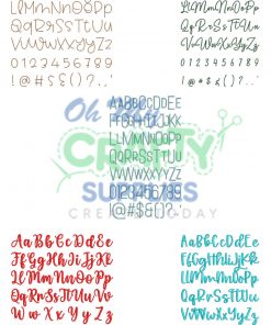 Winter Font Bundle Set Embroidery Font (BX Included)