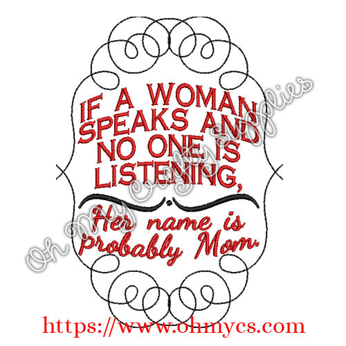 Her Name is Probably Mom Embroidery Design