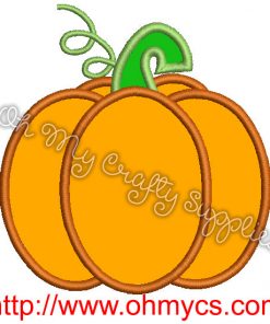 Pumpkin Embroidery Applique Design