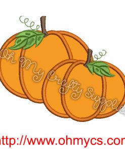 Pumpkin Duo Applique Design