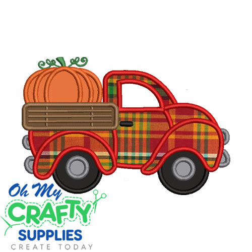 Pumpkin Truck 82 Applique Design