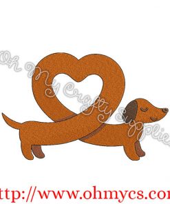 Puppy Love Embroidery Design