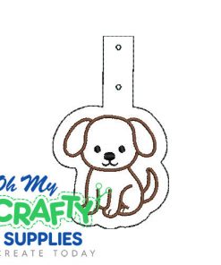 Puppy Dog Key Fob Embroidery Design (KFC)