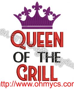 Queen of the Grill Embroidery Design