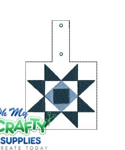 Quilt Block Key Fob Embroidery Design (KFC)