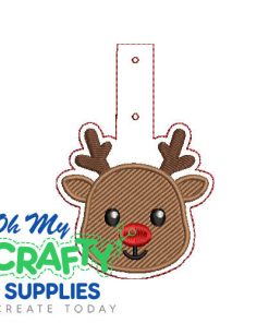 Reindeer Key Fob Embroidery Design (KFC)