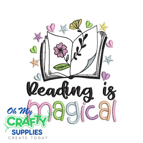 Reading is Magical 626 Embroidery Design