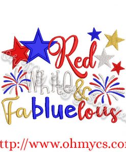 Red White and Fabluelous Applique Design